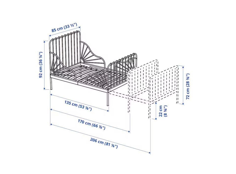 Ikea Minnen Bett mitwachsendes Kinderbett in Neuötting