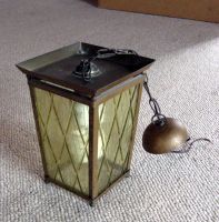 Lampe 60er Vintage Laterne Metall Glas Leuchte Niedersachsen - Calberlah Vorschau