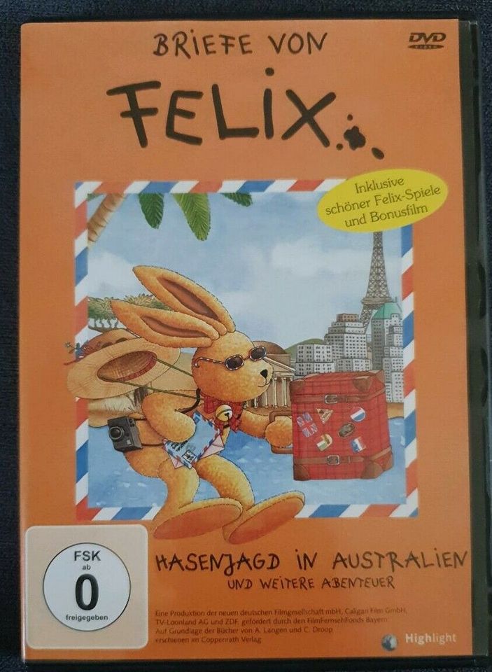 Briefe von Hase Felix - Hasenjagd in Australien - Kinder DVD in Sottrum