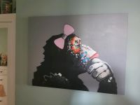 Bilder Leinwand "Grübelnder Affe" nach Banksy 80x60 handgemalt Dresden - Prohlis-Süd Vorschau