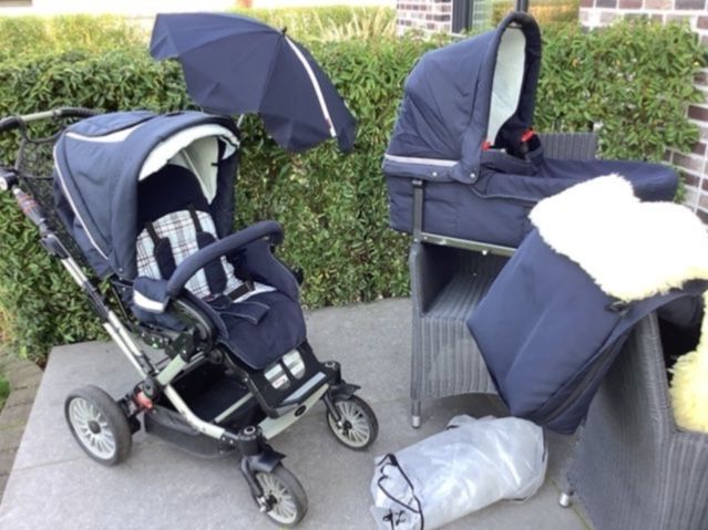 Kinderwagen Hartan Topline S mit Sportwagenaufsatz +Winterfußsack in Langerwehe