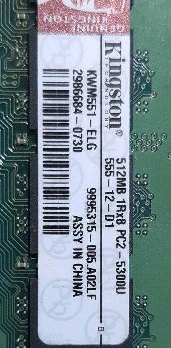 512 MB, PC2-5300 DDR2 1Rx8 PC2-5300U-555 Kingston HP/Dell RAM in Heidenheim an der Brenz