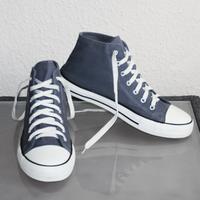 Herren Sneaker Gr. 42 dunkelgrau Canvas hohe Turnschuhe Schnürer Duisburg - Walsum Vorschau