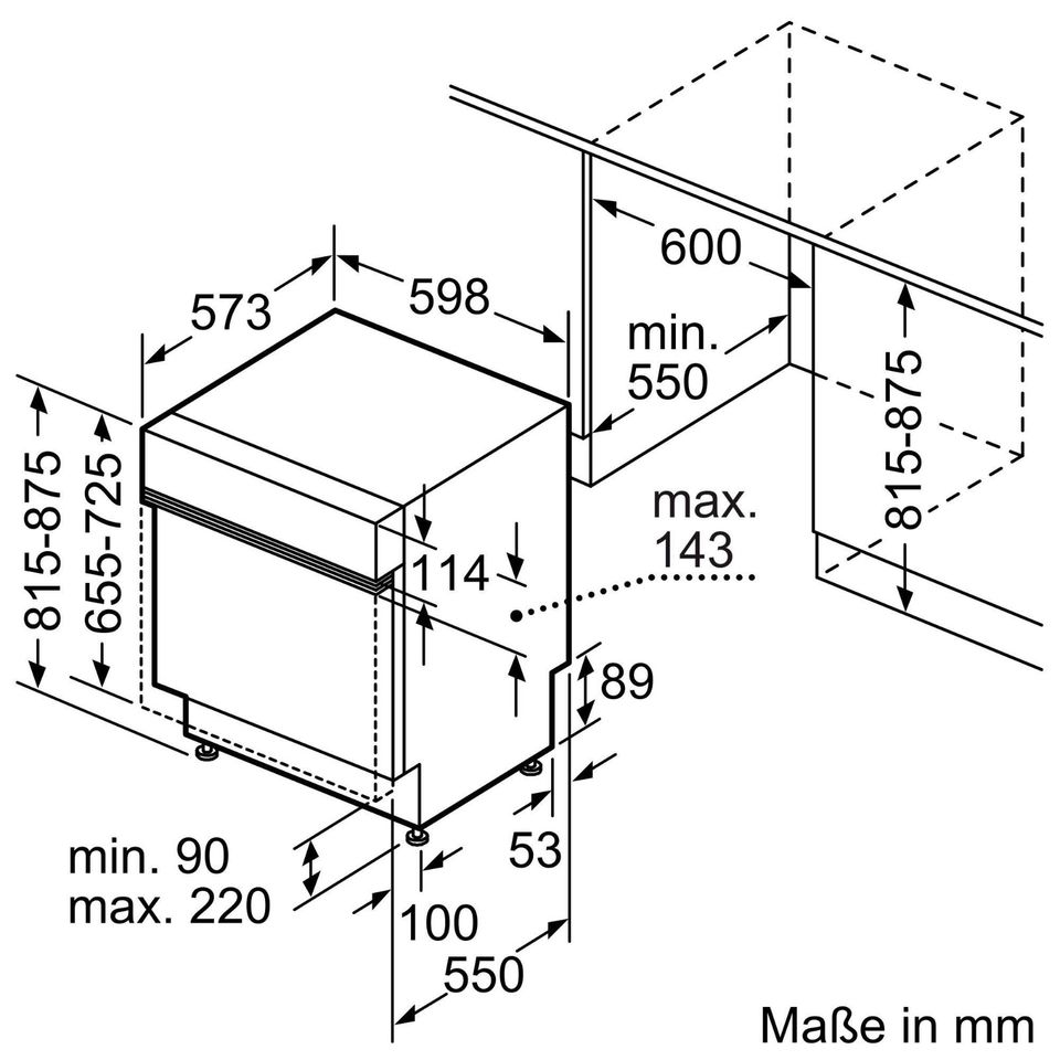 Bosch SMI4HVS32E Ein/Unterbau Geschirrspüler Edelstahl 60cm in Köln