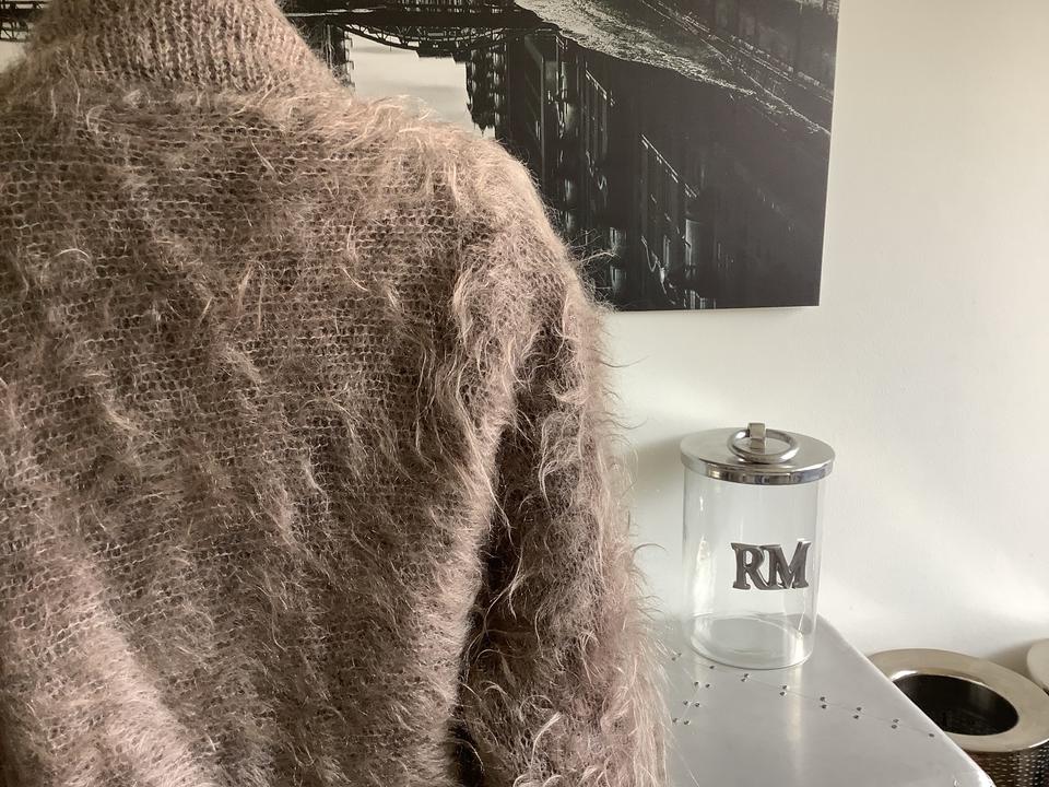 Lynn Alissot Strickjacke Cardigan 78% Mohair 13% Wolle braun in Hamburg