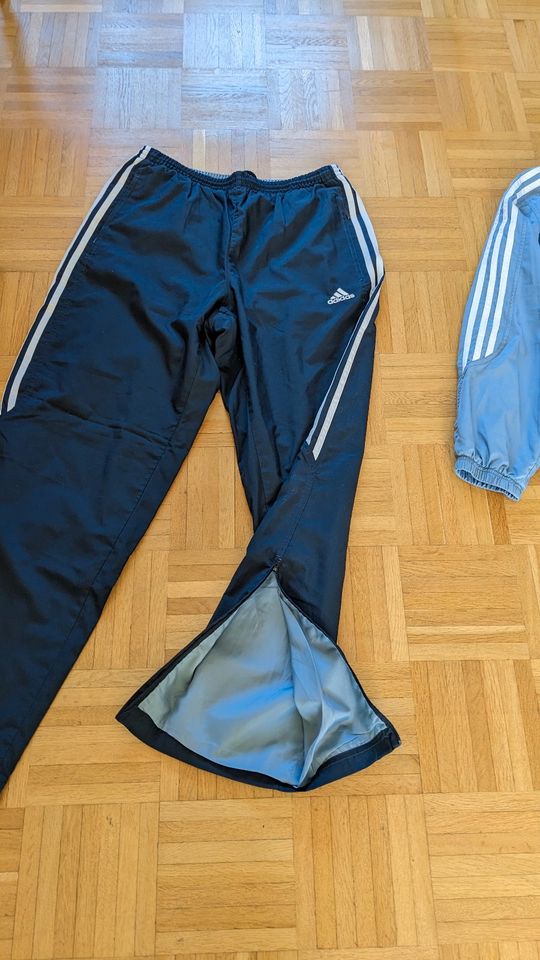 Adidas-Fitnessanzug, Gr. 176,  blau, 100 % Polyester in Leichlingen