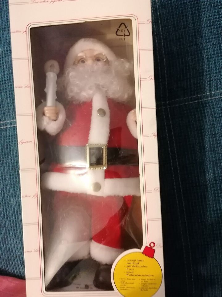 Schöner XXL Weihnachtsfigur ca.41cm Weihnachtsmelodie, mit elektr in Raunheim