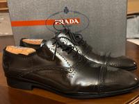 Prada Halbschuhe Schnürer Budapester schwarz-grau 44 München - Moosach Vorschau