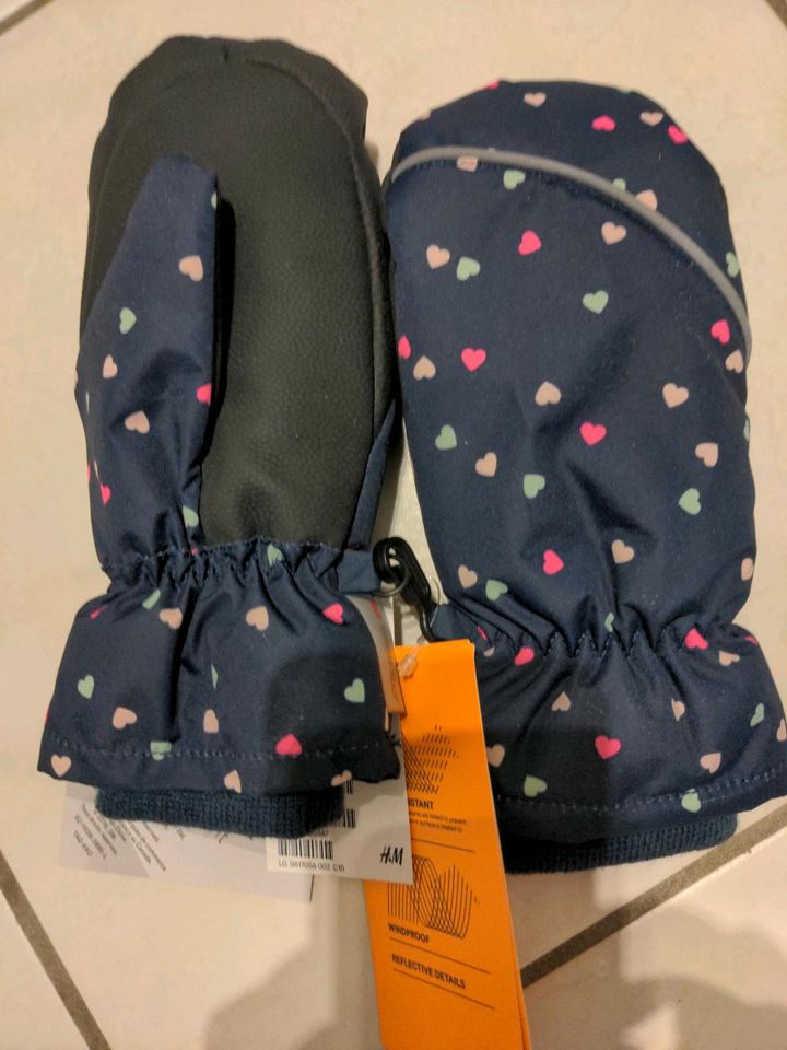 Ski Handschuhe Fäustlinge H&M neu 122 128 blau in Friedrichsdorf