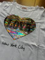 T-shirt shirt New York love Herz Pailletten bunt weiß Nordrhein-Westfalen - Troisdorf Vorschau