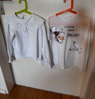 ZARA Langarmige Shirts / Mädchen/Gr.134 in Weiß Frankfurt am Main - Bockenheim Vorschau