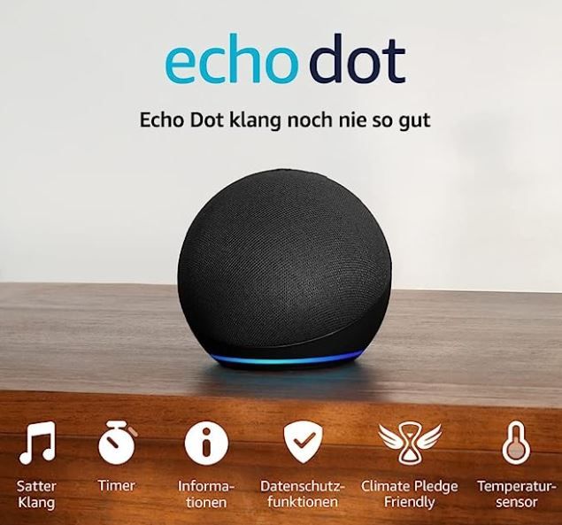 Amazon Alexa Echo Dot (5. Generation) Lautsprecher NEU schwarz in Düsseldorf