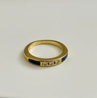 18K/750 Gold Ring mit Diamanten und Lapislazuli Niedersachsen - Garbsen Vorschau