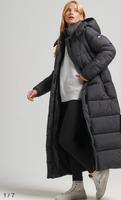 Superdry TOUCHLINE LONGLINE - Wintermantel - black grid Sachsen - Meerane Vorschau
