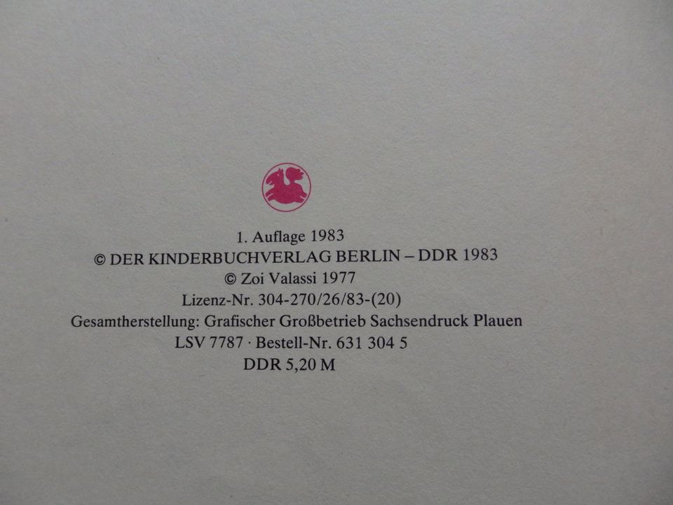 "Der König und die Nachtigall", Kinderbuch, DDR, 1983 in Dresden