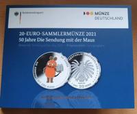 20 Euro Sammlermünze 50 Jahre Die Sendung mit der Maus 2021 Münze Bonn - Dransdorf Vorschau