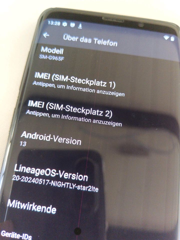 Samsung Galaxy S9 Plus S9+ Custom Rom LineageOS 20 Android 13 in Schorndorf