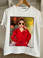Zara, weißes Oversized Shirt mit Druck in S/36 Obervieland - Habenhausen Vorschau