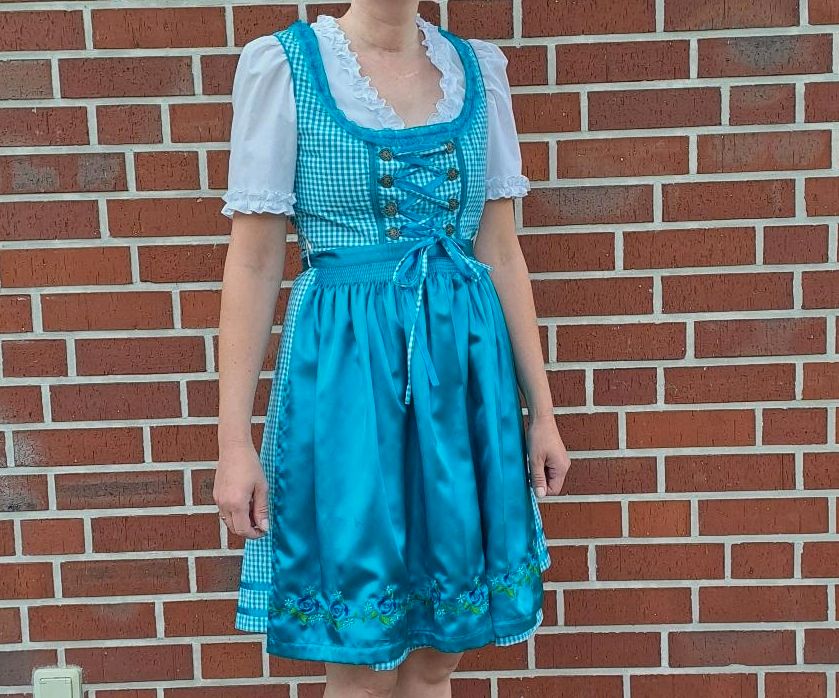 Dirndl Distler Gr. 38 mit Bluse blau / türkis TOP neuwertig in Wadersloh