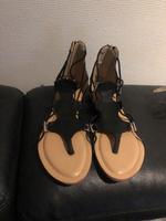 Schicke Sandalen Animal Print hinten mit Reißverschluss Wandsbek - Hamburg Poppenbüttel Vorschau
