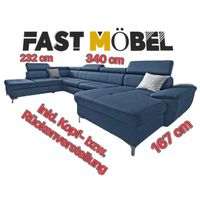 NEU! Wohnlandschaft AZZANO Nachtblau ! Kopfteilverstellung Sofa Nordrhein-Westfalen - Löhne Vorschau