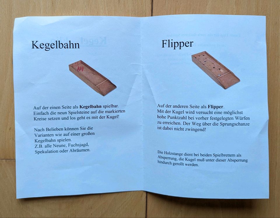 Kegel - und Flipperspiel aus Holz in Taufkirchen München