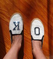 Macarena Espadrilles Glitzer Schuhe Loafer Mules 39 wie neu Saarland - Kleinblittersdorf Vorschau