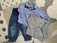 Babykleidung Set Gr 74 Jeans Hose Hemd Strickjacke H&M Jacke Brandenburg - Hoppegarten Vorschau