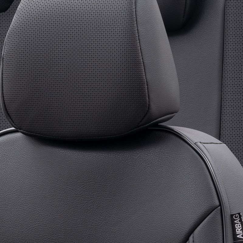 Auto Leder Sitzbezüge in schwarz weiß, € 100,- (2070 Unternalb
