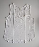 Damen Top von H&M Gr. L weiß mit Spitze ärmellos Brandenburg - Putlitz Vorschau