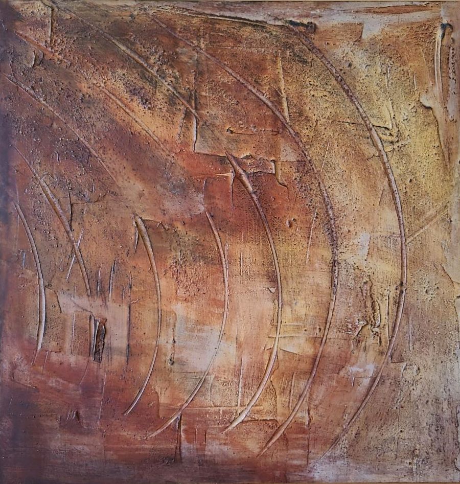 Unikat Bild Original Kunst 67 x 70 cm "Resonanz" in Argenbühl