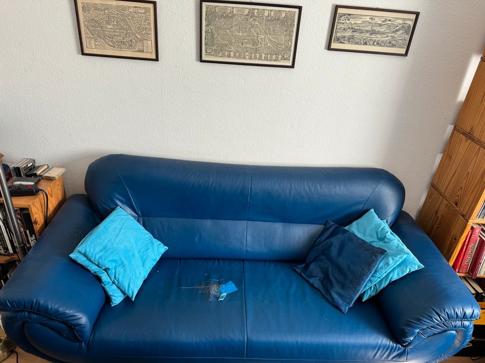 Blaues Sofa Set in Freiburg im Breisgau