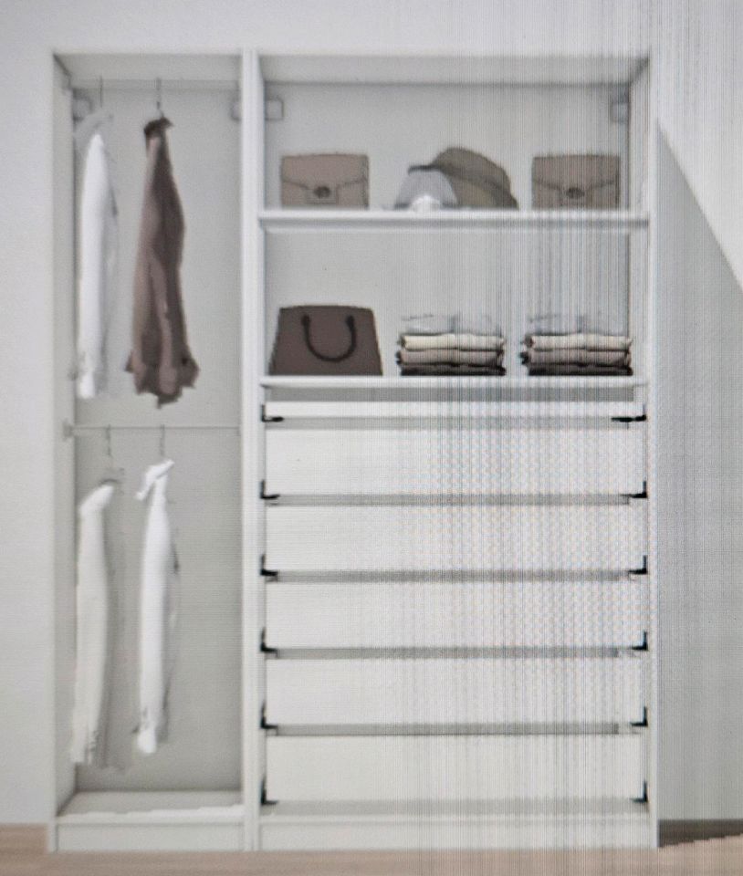 Ikea PAX white wardrobe with Aheim mirror door in Berlin