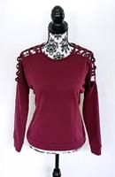 Pullover mit Cut Out Weinrot/Lila Gr.S Niedersachsen - Itterbeck Vorschau