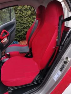 TRASKA Auto-Sitzbezug für Smart fortwo Brabus fortwo C451 A451 Coupé/Cabrio  2007-2010 2011 2012 2013 2014 2015, Set Sitzbezug, wasserdichte