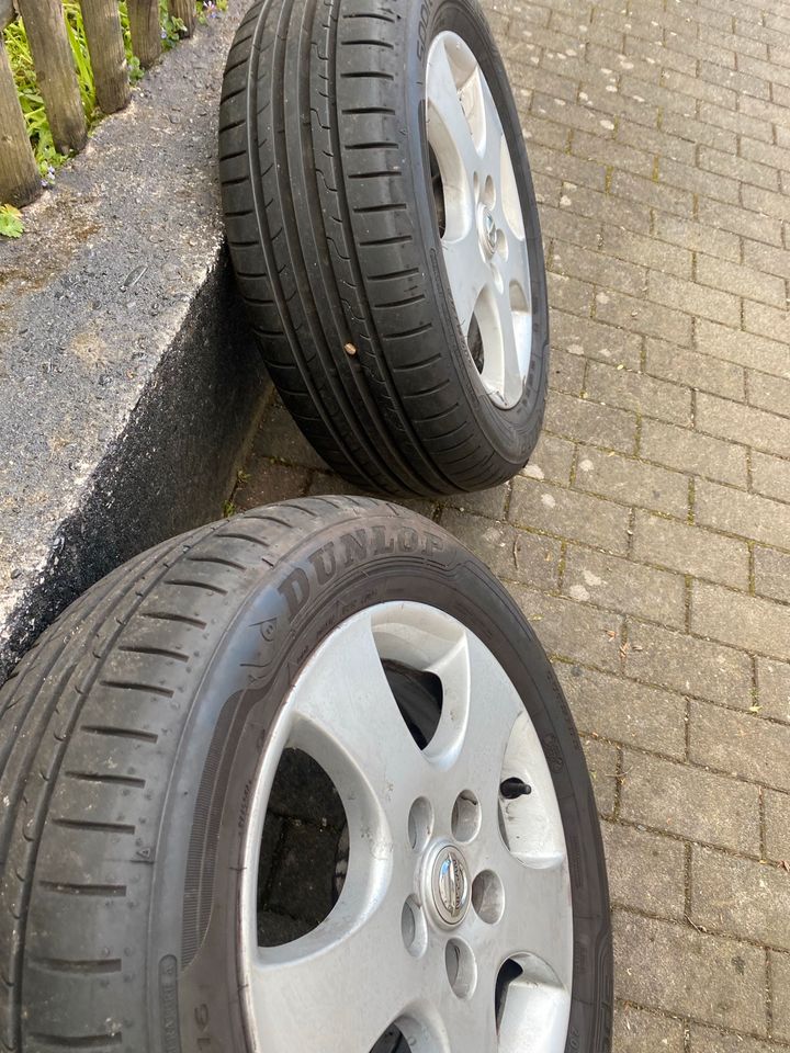 Nissan Alufelgen mit Sommerreifen 205 /60/R16 Zoll in Hanau