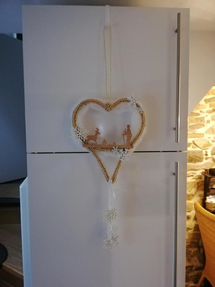 ❄️ Winterdeko Türkranz Herz Sisal Unikat Upcycling Boho Skandi in Roßbach Westerwald