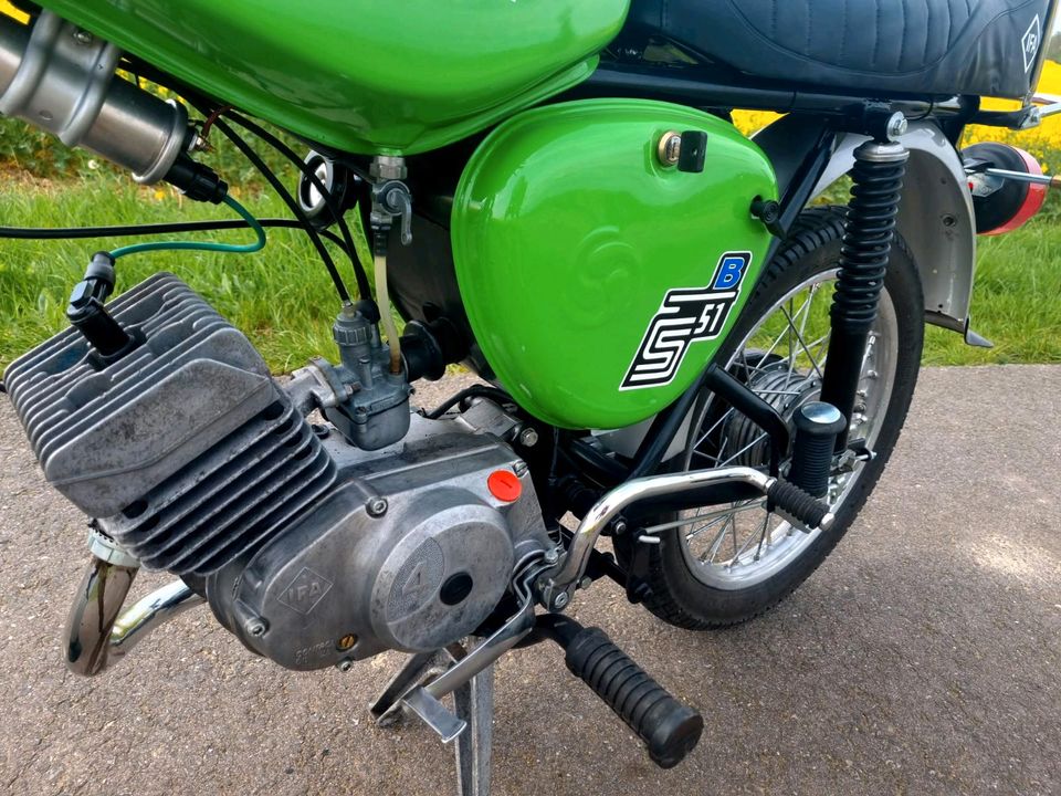 Simson S51; 4 Gang; Neu; 12 Volt; Papiere; grün in Leipzig