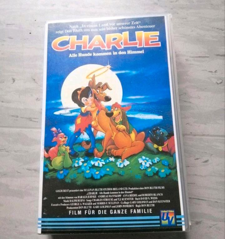 VHS Kassette Charlie Alle Hunde kommen in den Himmel Zeichentrick in Siegen