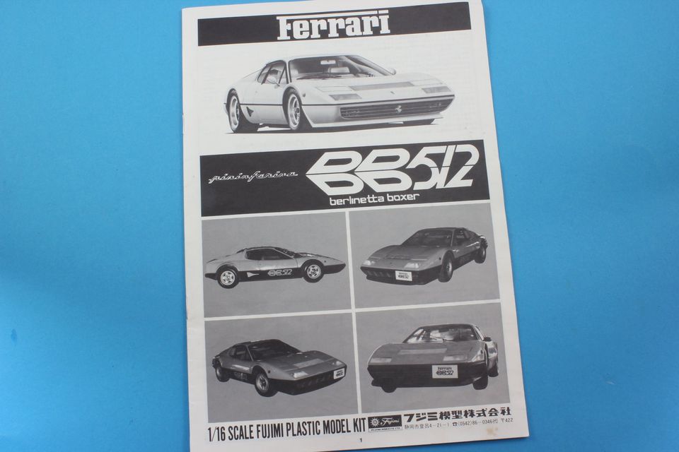 Ferrari BB512 (512 BB) 1:16. Plastikbausatz von Fujimi im Maßstab in Jemgum