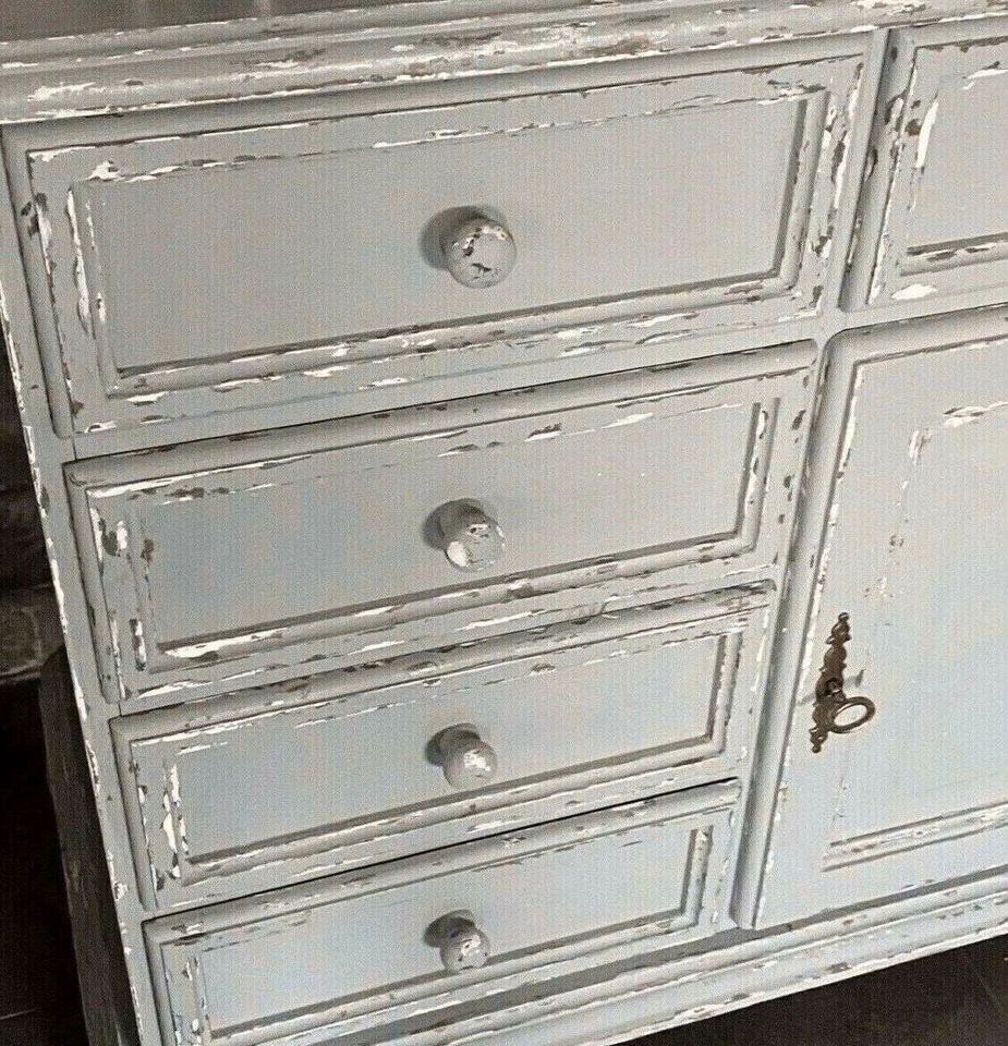 Kommode Sideboard Shabby Blau Hingucker Vintage in Leichlingen