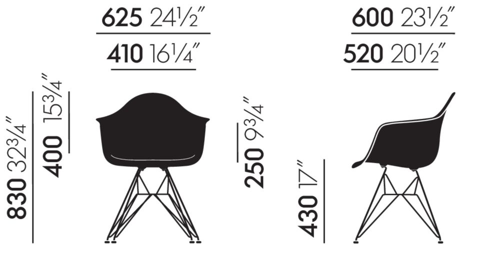 Vitra Eames DAR Original all black statt 465€ in Hamburg