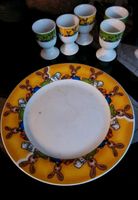 Geschirr Frühstück Ostern Hasen 6 Teller und Eierbecher gelb grün Nordrhein-Westfalen - Löhne Vorschau