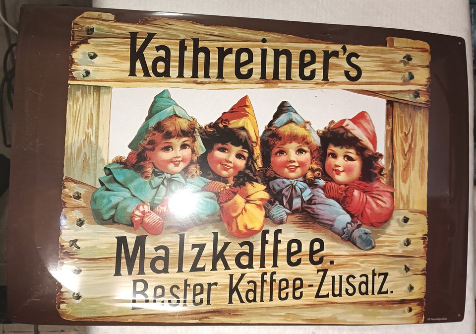 Blechschild Kathreiner Malzkaffee Werbung Werbeschild in Rheinmünster