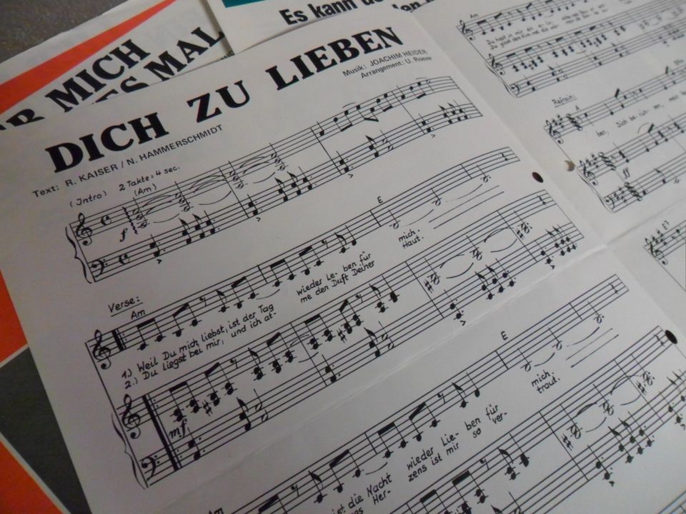 3x Klaviernoten Roland Kaiser Dich Zu Lieben ... in Burgoberbach