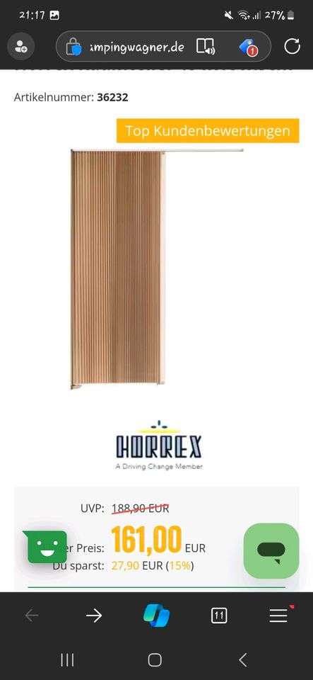 Horrex Raumteiler 191x180x3cm in Berne