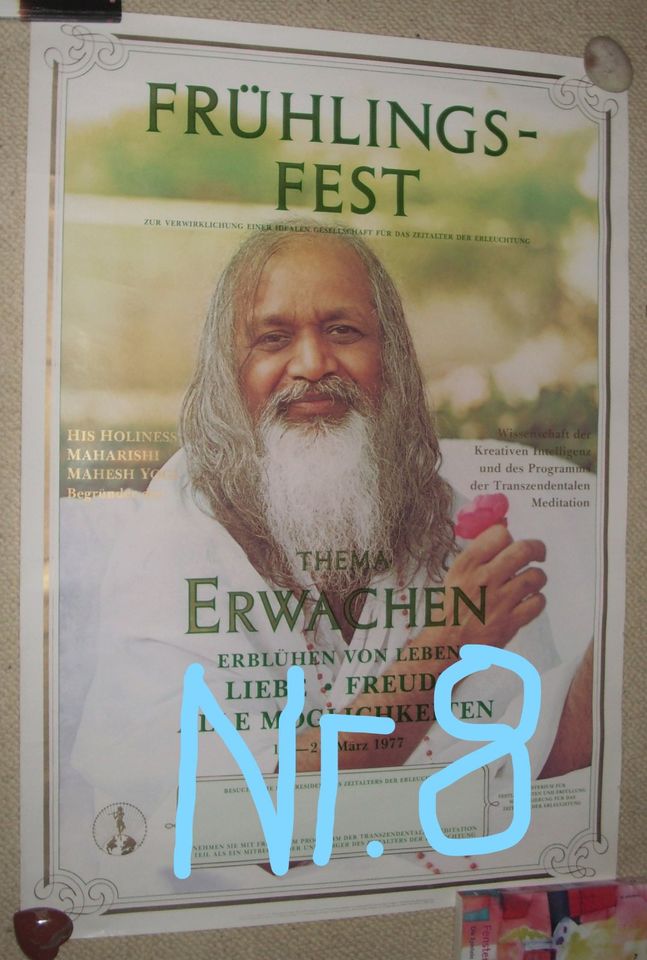 Maharishi Mahesh Yogi Poster Plakat TM Transzendentale Meditatio in Bleckede