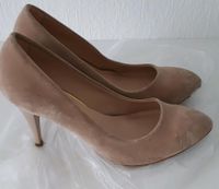 Pumps, beige, samt,  Damenschuhe Wandsbek - Hamburg Farmsen-Berne Vorschau