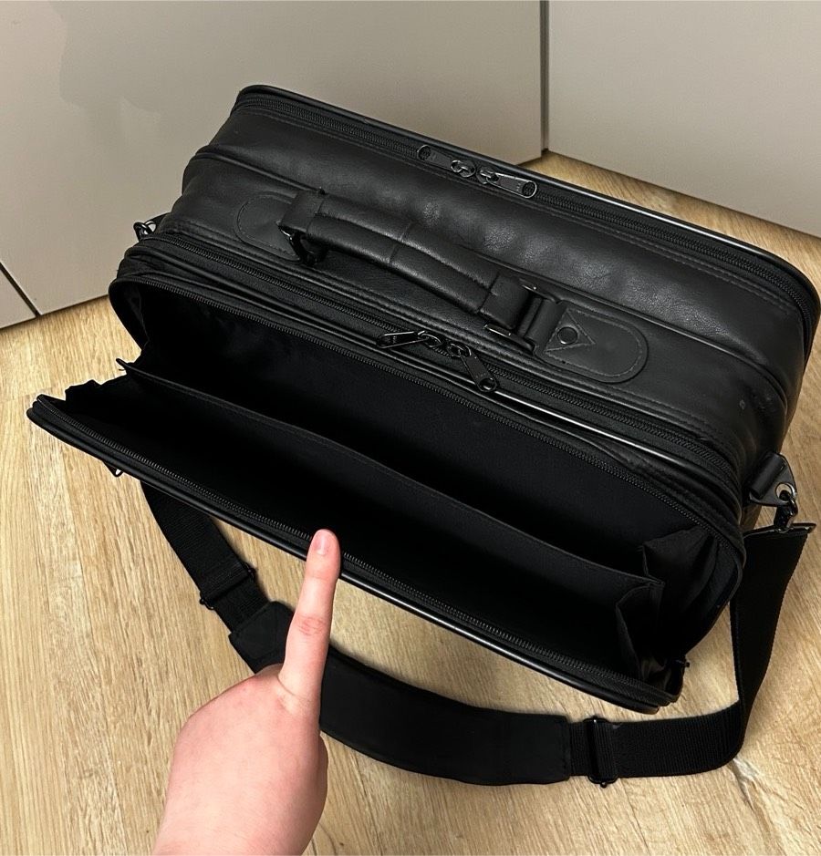 Kindermann Businesstasche, Aktentasche Laptoptasche Leder schwarz in Bornheim