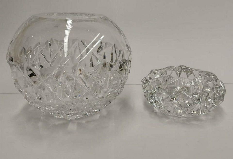 Orrefors Carat Kristall Set: Vase + Teelichthalter in Kassel
